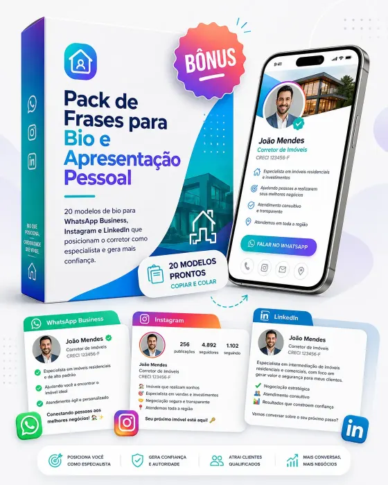 Pack de bio e apresentação