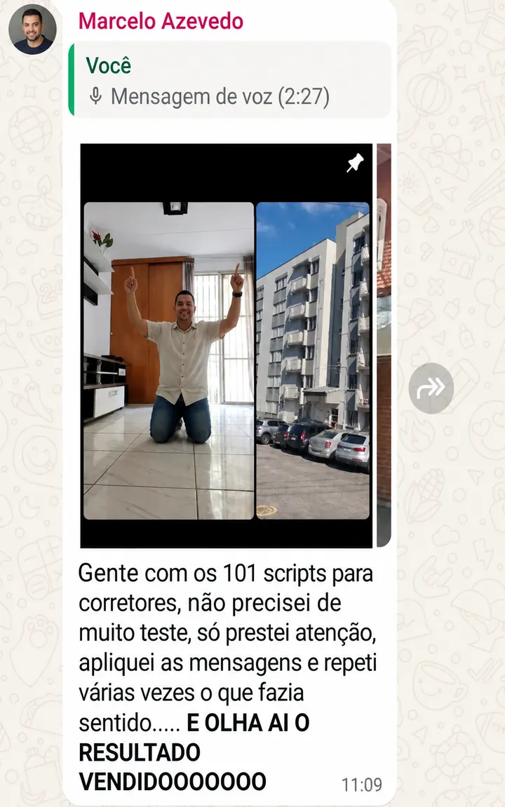 Depoimento de aluno 1 dos 101 scripts para corretores