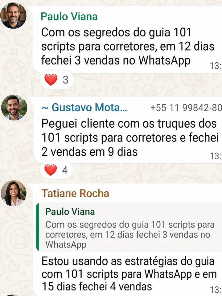 Depoimento de aluno 4 dos 101 scripts para corretores